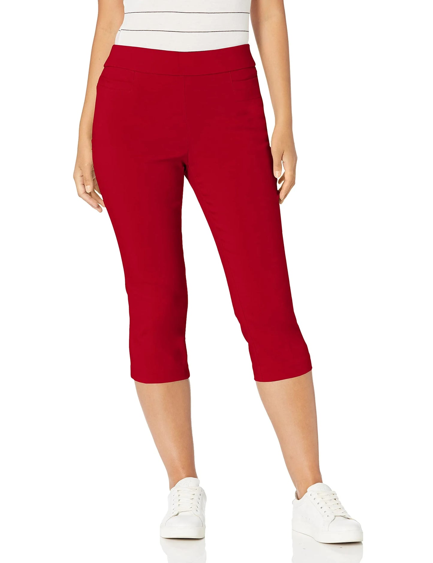 Women's High Waist Pull on Capri L Pocket