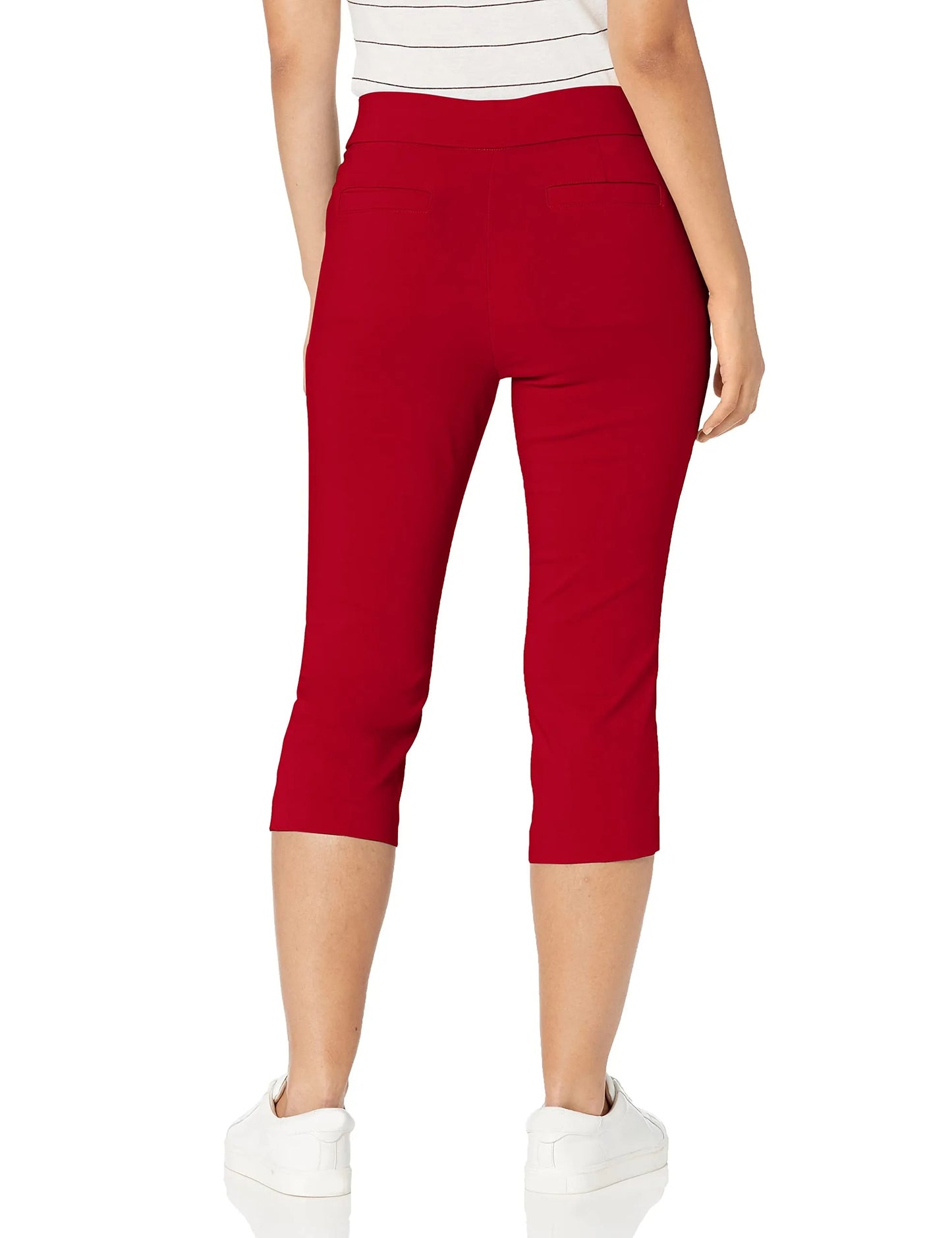 Women's High Waist Pull on Capri L Pocket