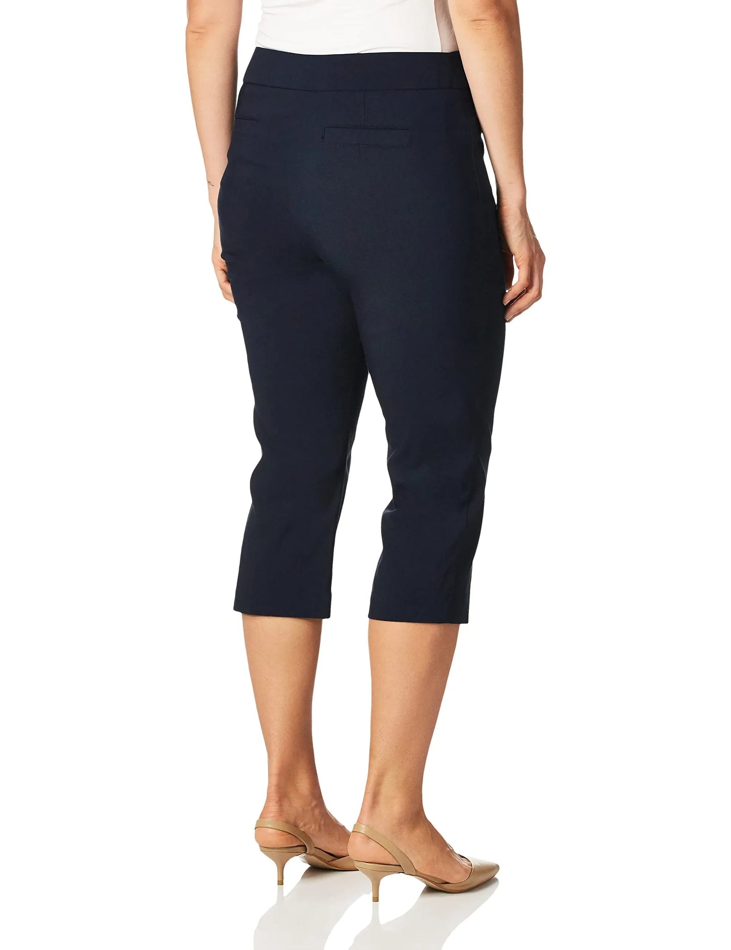 Women's High Waist Pull on Capri L Pocket