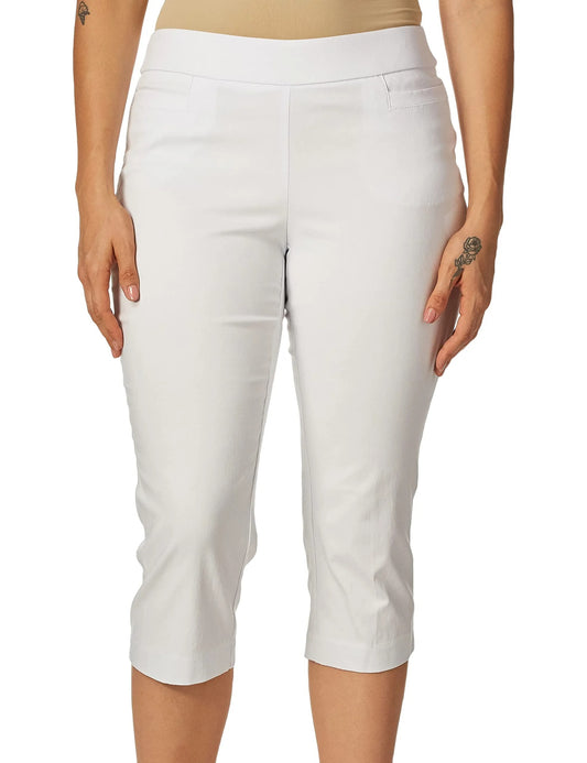 Women's High Waist Pull on Capri L Pocket