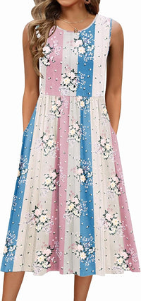 Pink Blue Floral
