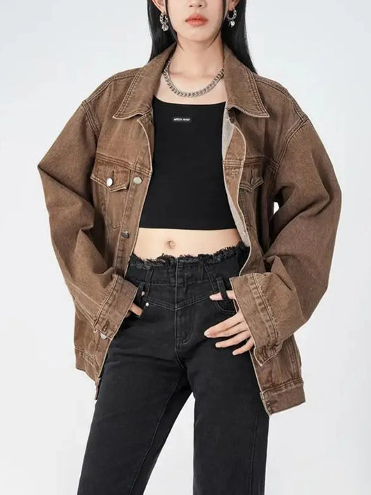 Limited time sale🔥Women's Casual Trendy Button Denim Jacket with Pockets