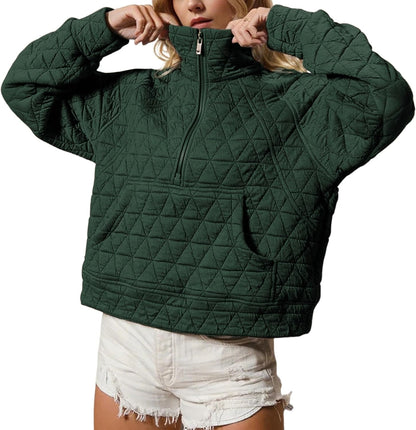 Women's Half-Zip Quilted Jacket Pullover