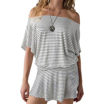 Limited time sale🔥Women's Draped Off-The-Shoulder Mini Dress