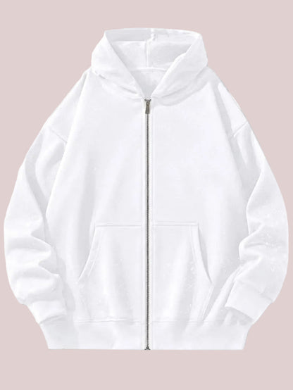 Glitter Speckled Zip Up Hooded Jacket