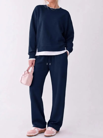 Limited time sale🔥Women's Fake Two‑Piece Sweatshirt Set