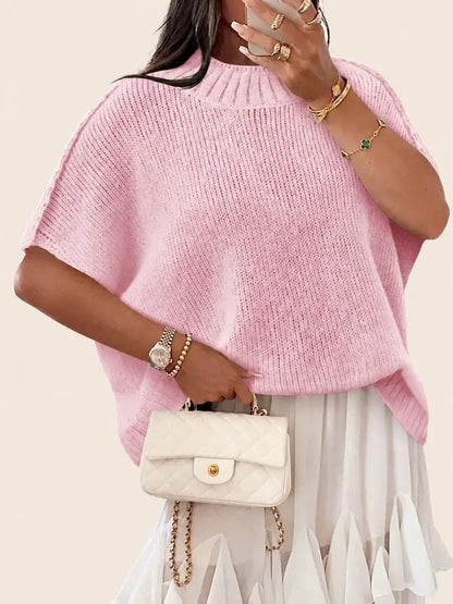 Women's Oversized Batwing Half Sleeve Sweater