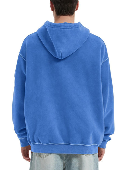 Vintage Half‑Zip Pocket Hoodie