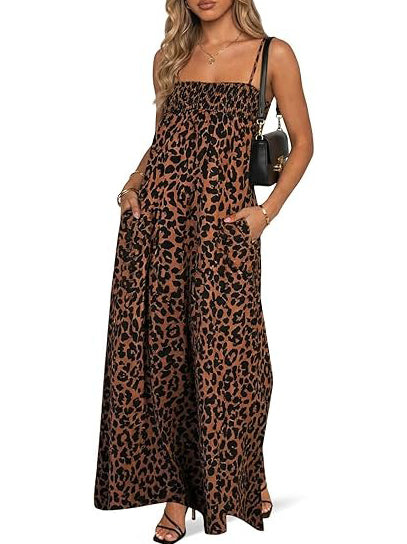 ⏰Hot Sale-Women's Casual Spaghetti Maxi Dress with Pockets
