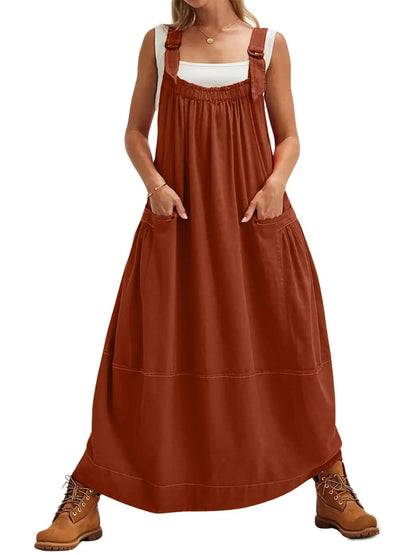 Limited time sale🔥Women's Versatile Overall Maxi Dress