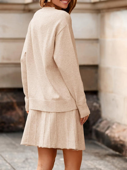 Women's Knit Sweater Skirt Set