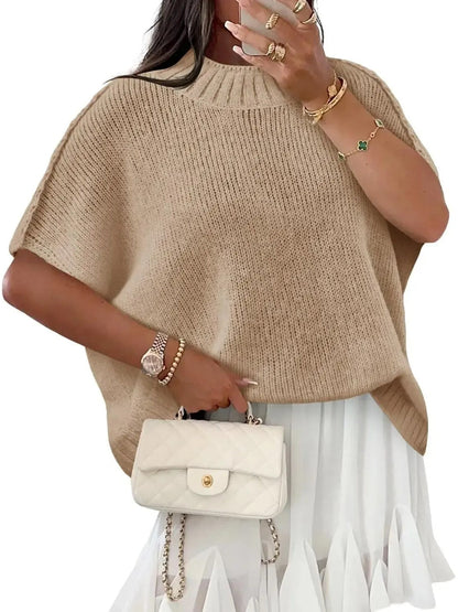Women's Oversized Batwing Half Sleeve Sweater