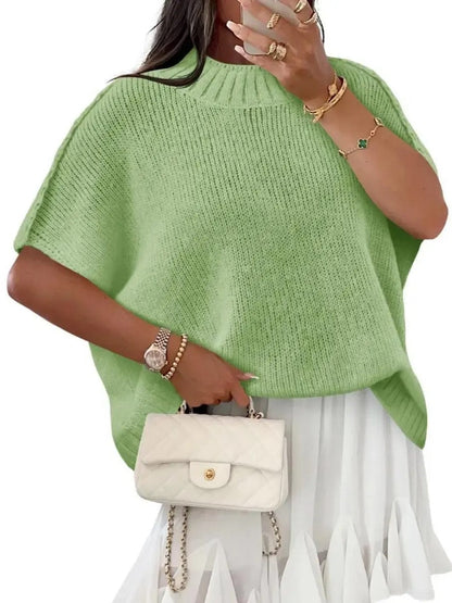 Women's Oversized Batwing Half Sleeve Sweater