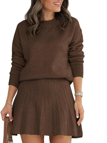 Women's Knit Sweater Skirt Set