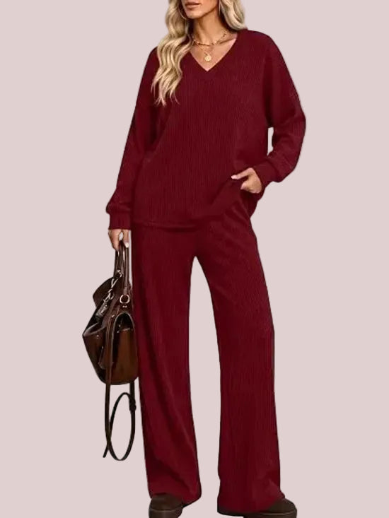 Women's 2-Piece Basic Casual Clothing Set
