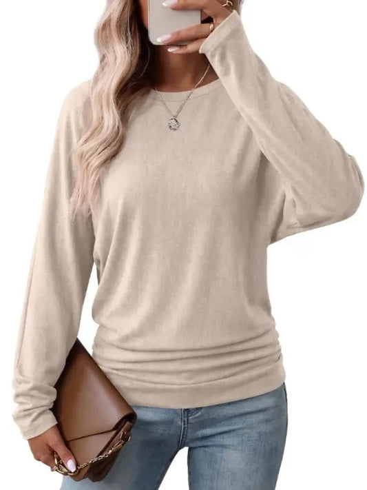 ✨Women's Fall Ruched Hem Lightweight Sweaters