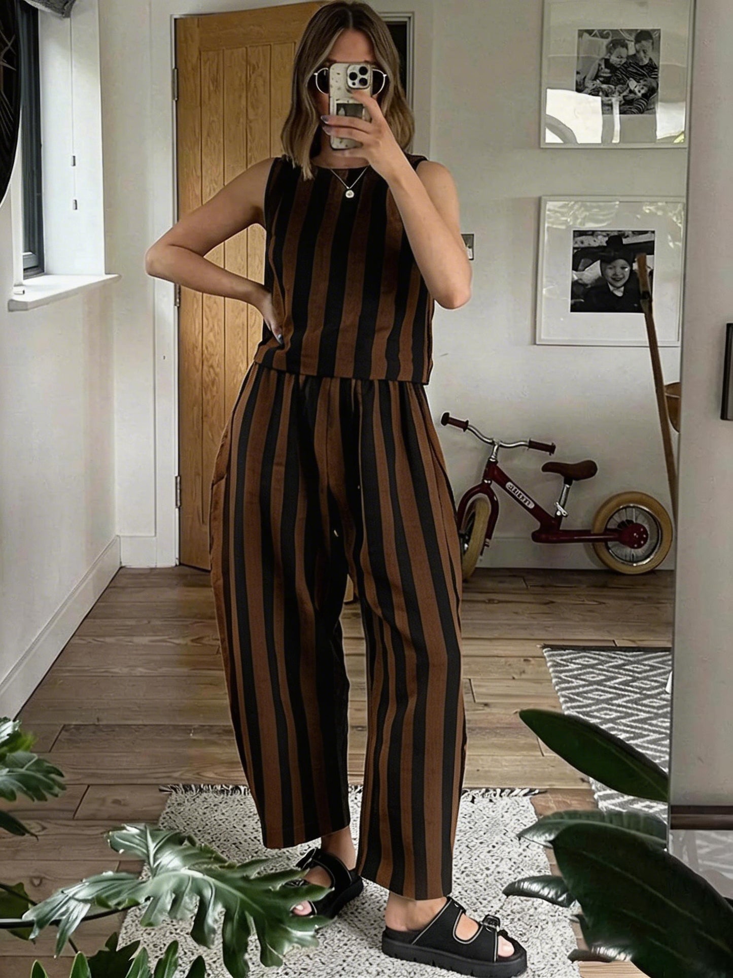 Women's Summer New Striped Set