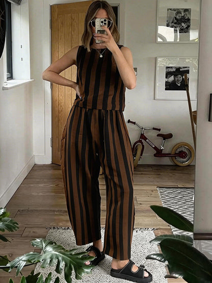 Women's Summer New Striped Set