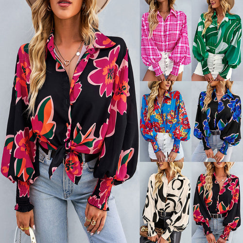 2023 New Ladies Long Sleeve Printed Shirt