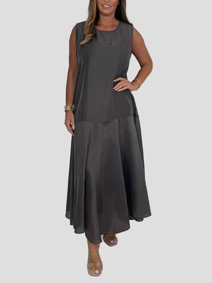 Sleeveless Round Neck Maxi Dress