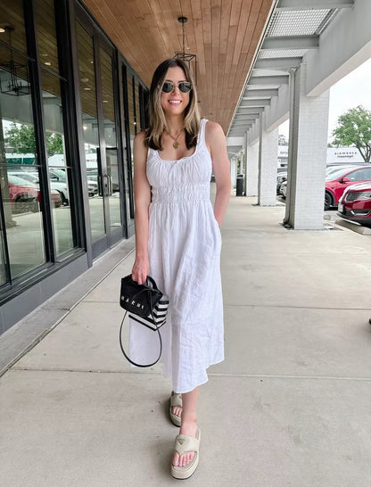 🔥2023 New Smocked Linen Dress (Buy 2 Free Shipping)