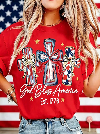 ⏰Hot Sale-God Bless America T-shirt 250 Years America Anniversary Birthday Gift Shirt