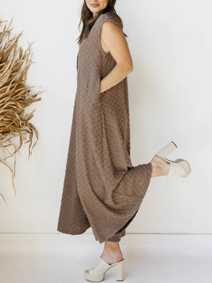 Women's Plaid Button Loose Jumpsuit (Buy 2 Free Shipping)
