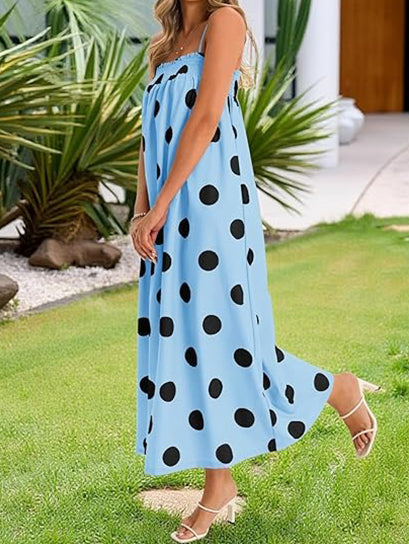 ⏰Hot Sale-Women's Casual Spaghetti Maxi Dress with Pockets