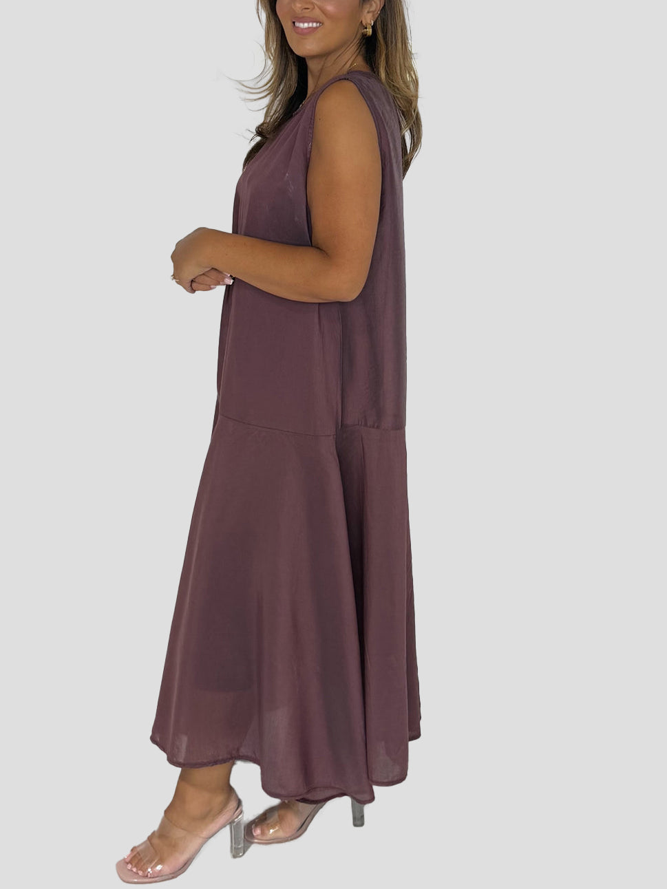 Sleeveless Round Neck Maxi Dress