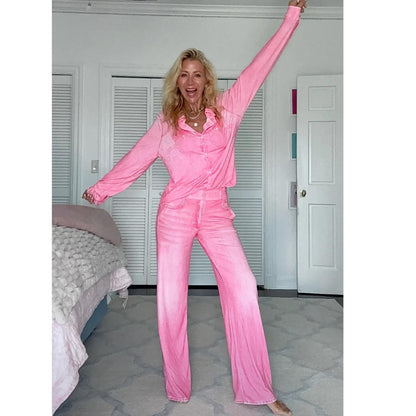 ⏰Hot Sale-Women's Denim Look Pajama Set