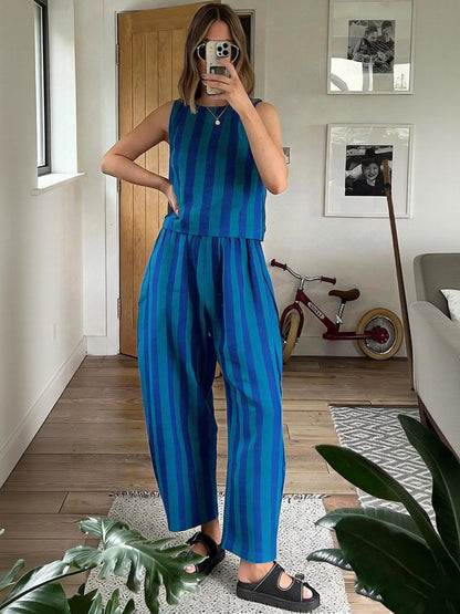 Women's Summer New Striped Set