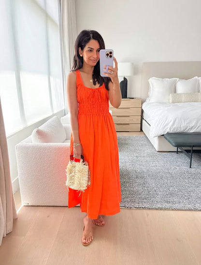 🔥2023 New Smocked Linen Dress (Buy 2 Free Shipping)