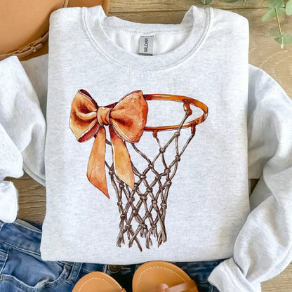 Basketball Hoop Bow Sweatshirt