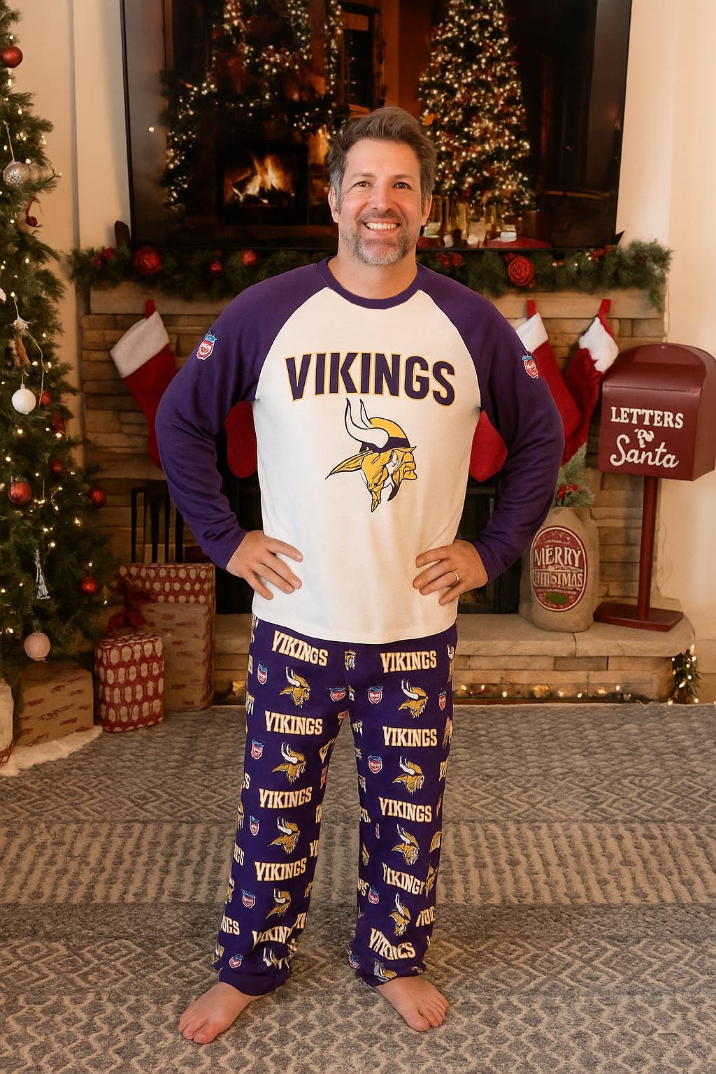 Minnesota Vikings Family Holiday Pajamas Set