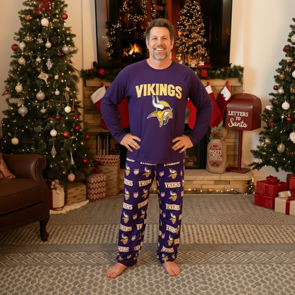 Minnesota Vikings Family Holiday Pajamas Set