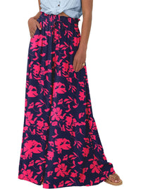 Print Navy Rose Red