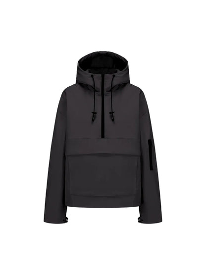 ⏰Hot Sale-Fleece-lined Waterproof Raincoat Hoodie With Kangaroo Pocket