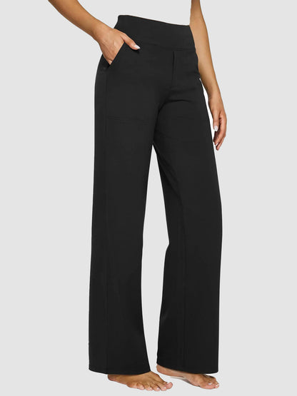 Yoga Pants Women Wide Leg High Waist Pants with Pockets