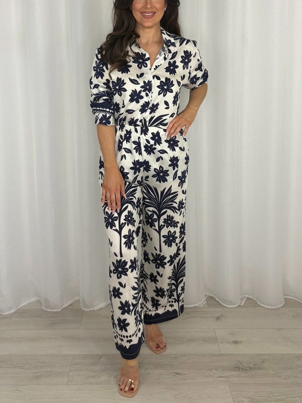 Luxury Paisley Print Button Up Shirt & Trouser Co-Ord